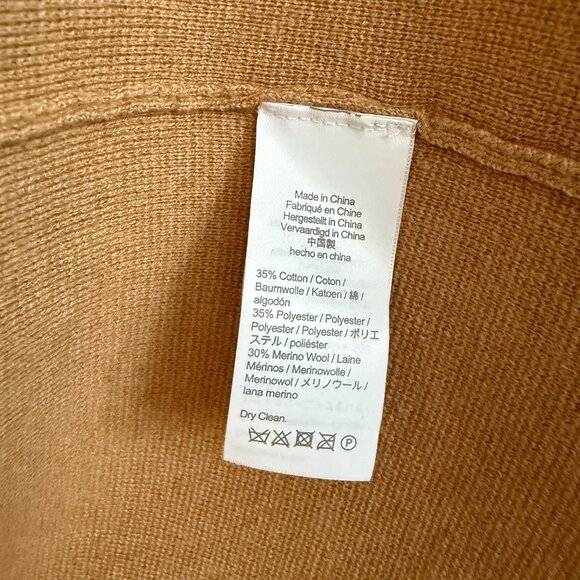 J Crew Eloise Sweater Blazer Camel Brown Cardigan Cotton Women's size M - Picture 5 of 6